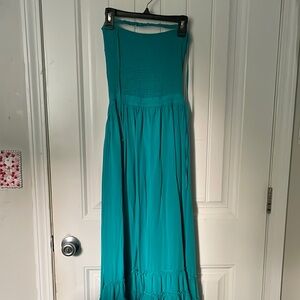 Elegant Teal Maxi Skirt